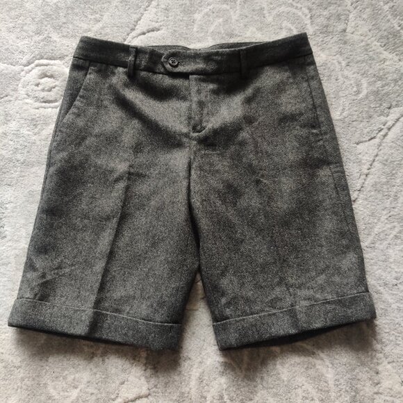 Uniqlo Wool Blend Double Cuffed Dress Shorts - Grey Ver NWOT - Picture 1 of 5